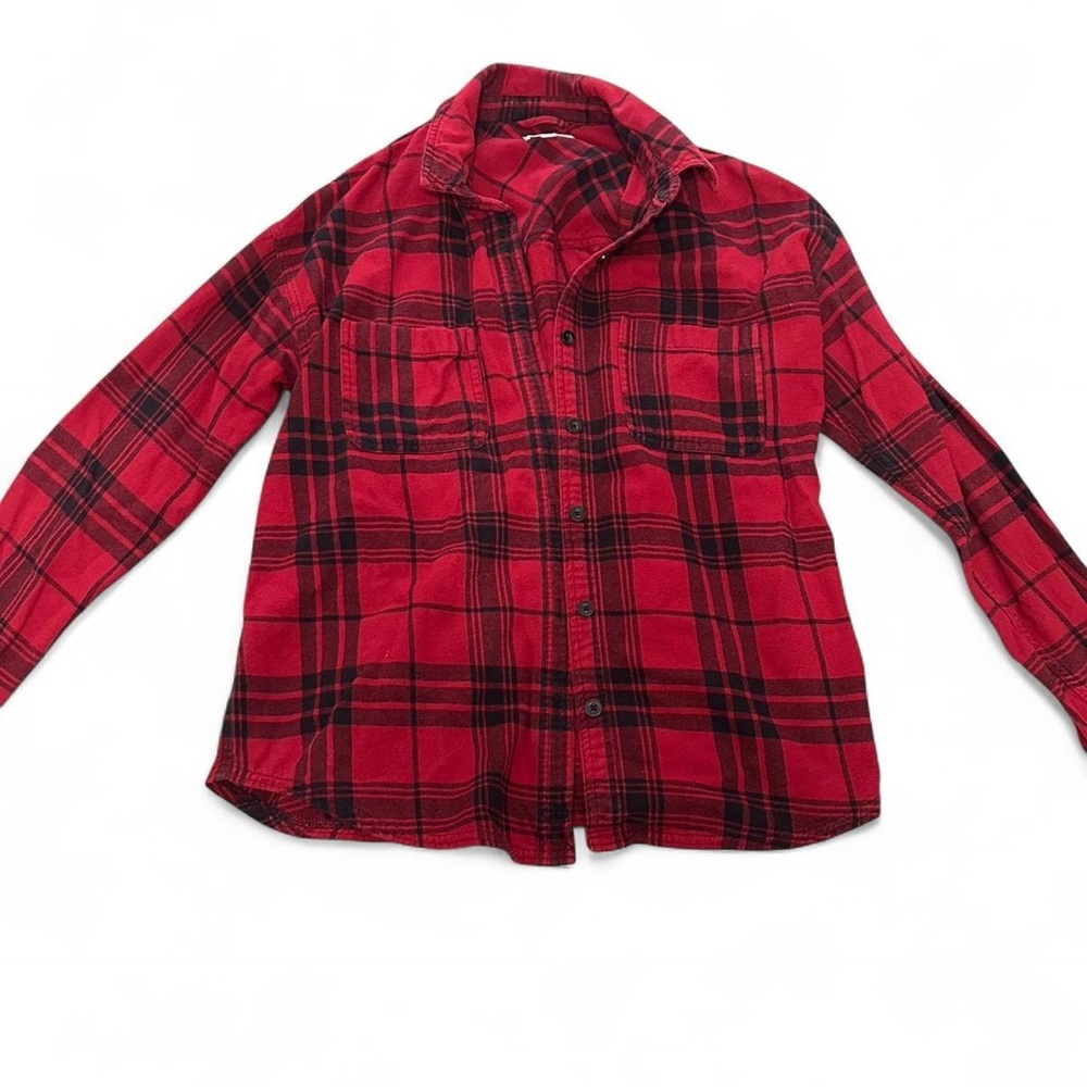 Red Plaid Kids Shirt